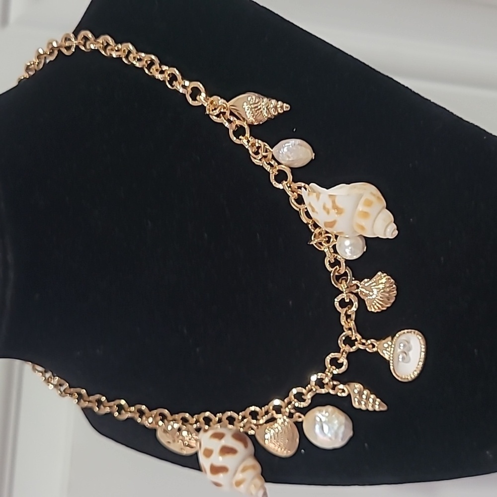 🤍▪️House of Harlow ▪️1960 Gold Seashell Charm 16 ' Necklace - Picture 6 of 14